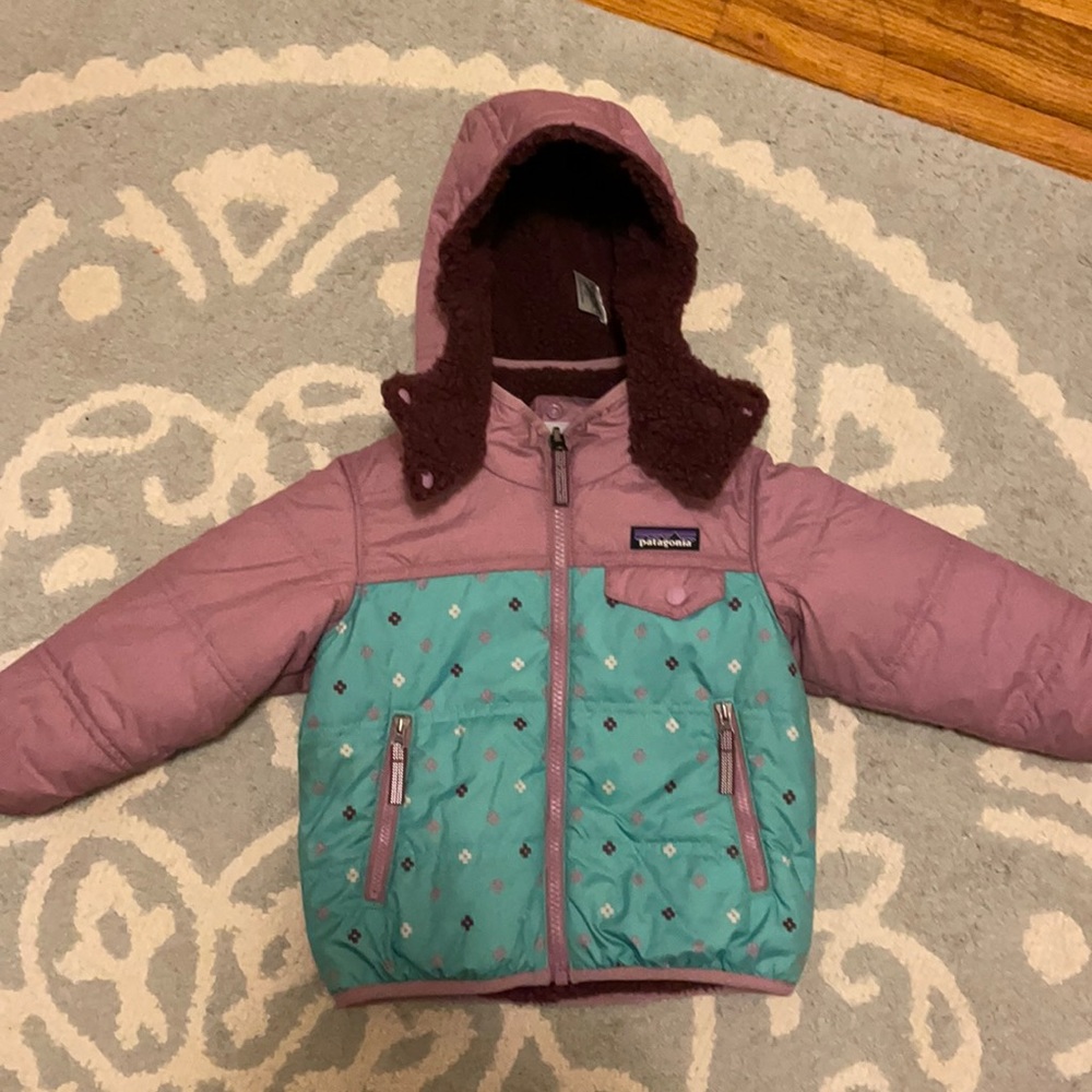 Toddler Patagonia Reversible Tribbles Hoodie Winter Jacket